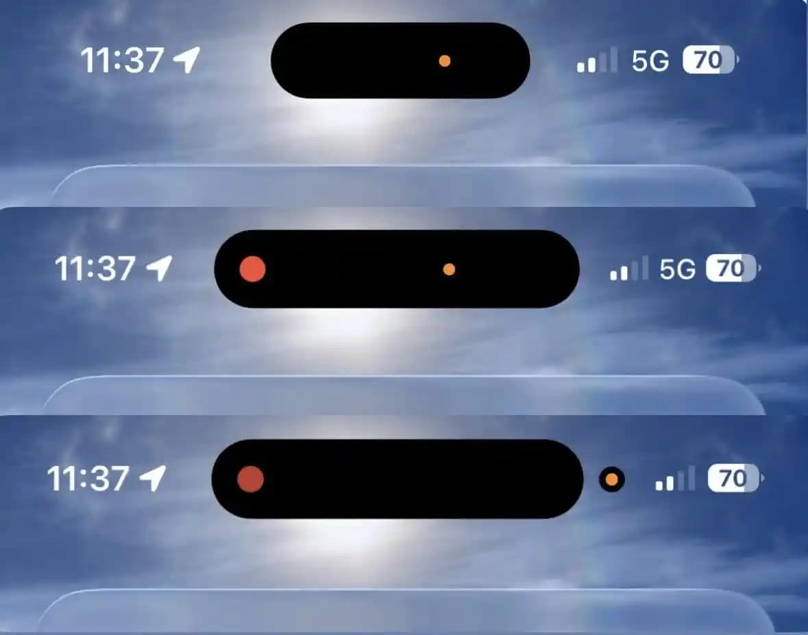 Apple iPhone 16 ve Üzeri Modellerde Mikrofon ve Kamera Göstergesinin Dynamic Island Dışında Konumlandırılması