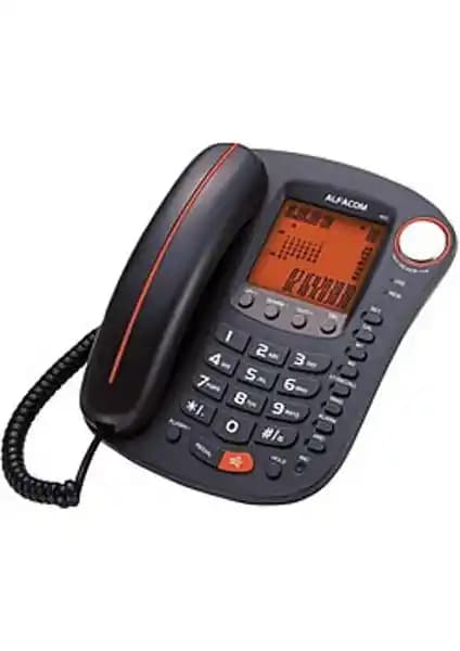 Alfacom 460 Cid Masa Telefonu Siyah Modern Çok Fonksiyonlu İletişim Cihazı