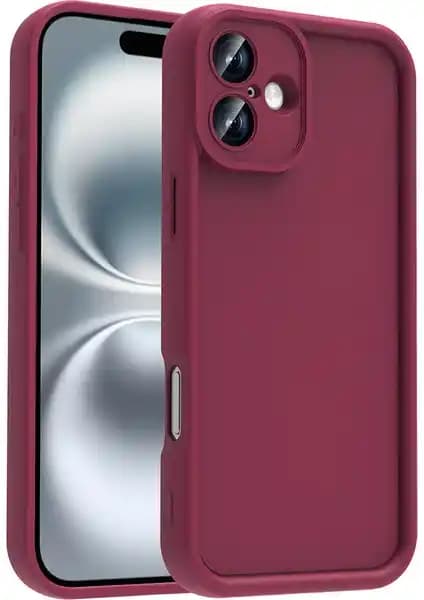 Apple iPhone 16 Plus için şık ve dayanıklı kamera korumalı mürdüm renkli kılıf