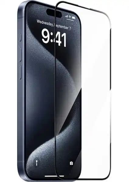 Apple iPhone 16 Pro Max için Safir Kaplama Çizilmeye Dayanıklı Temperli Cam Koruyucu