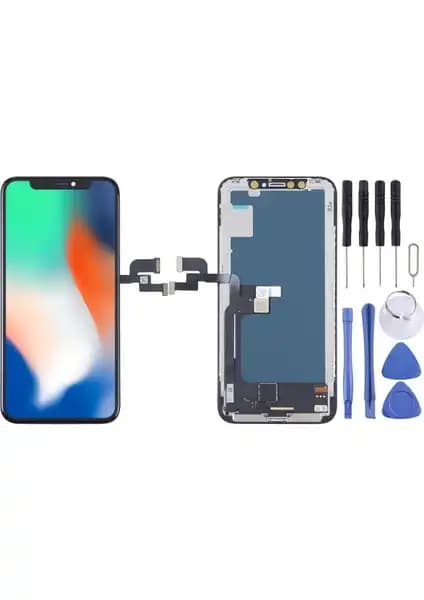 Çelik Pro iPhone X Uyumlu Full Incell Ekran LCD Dokunmatik Yüksek Kalite
