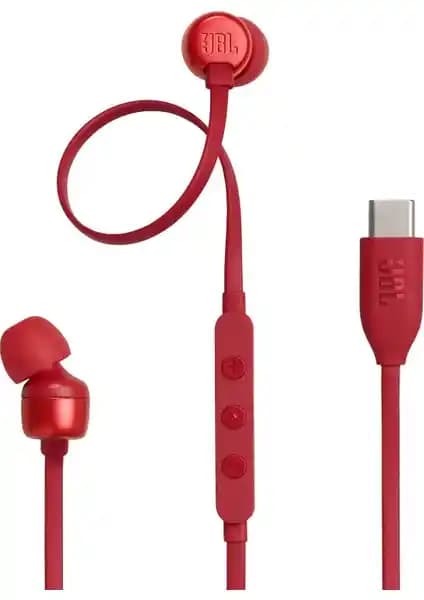 JBL Tune 310C Kırmızı USB-C Kulak İçi Kulaklık ile Müzik Deneyiminizi Geliştirin