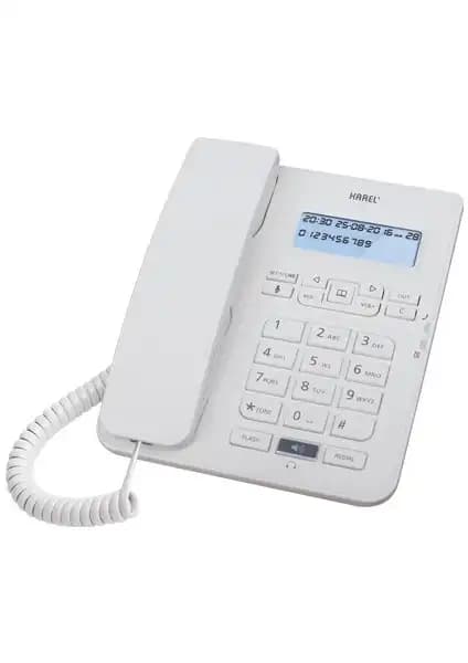 Karel Tm145 Ekranlı Masaüstü Kablolu Telefon Ofis ve Ev Kullanımı için Tasarlandı
