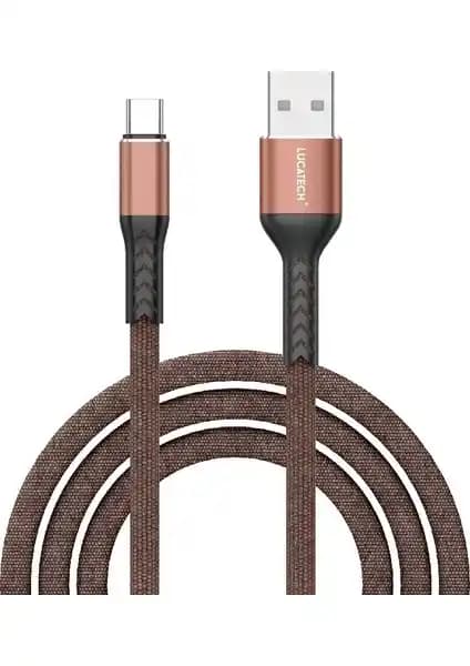 Lucatech Apple iPhone 15 Pro Uyumlu Örgülü Kırılmaz USB Type-C Hızlı Şarj Kablosu