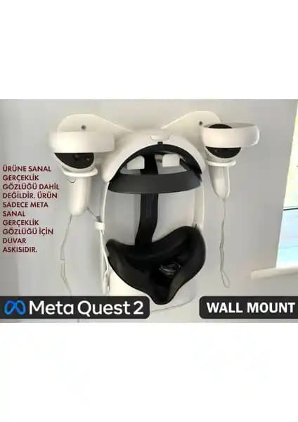 Meta Quest 2 için modern ve şık duvar askısı, kolay montaj ve dayanıklı malzeme ile saklama çözümü