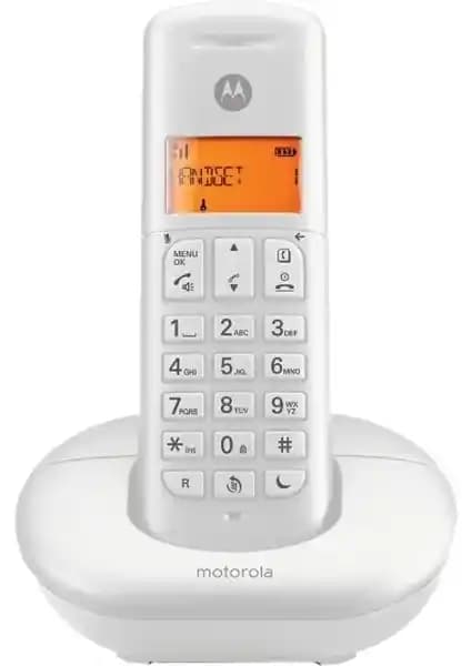Motorola E201 Beyaz Handsfree DECT Telsiz Telefon: Kullanıcı Dostu ve Çok Fonksiyonlu İletişim Cihazı