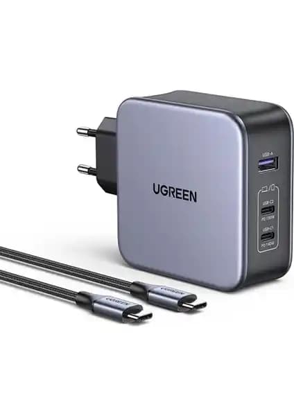 Ugreen Nexode 140W GaN Çoklu Portlu Hızlı Şarj Cihazı Güç ve Verimlilik Sunar