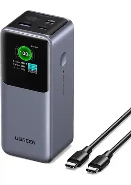 Ugreen Nexode 20.000 mAh 130W LED Ekranlı Powerbank ile Güç ve Taşınabilirlik Artık Daha Kolay