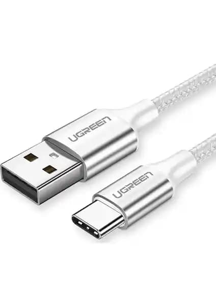 Ugreen USB-C to USB-A 3A QC örgülü şarj kablosu - Hızlı ve Dayanıklı Bağlantı Çözümü