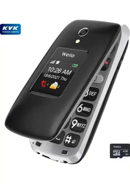 Welio Wkey T300 Siyah Tuşlu Kapaklı Cep Telefonu Güvenilir ve Kullanışlı Bir Seçenek