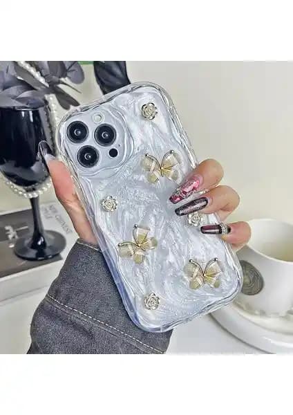Zebana Floral Silikon Kılıf iPhone 13 Pro için şık ve koruyucu tasarım