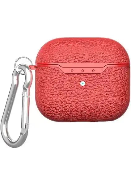 AirPods 4. Nesil İçin Deri Görünümlü Silikon Kılıf—MagSafe Uyumlu Darbe Koruması