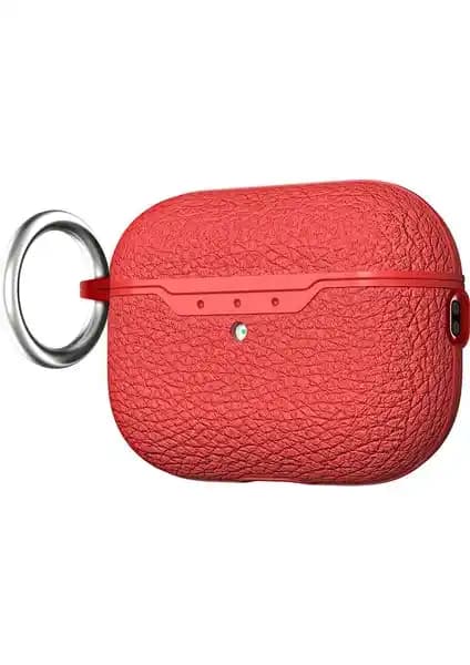 AirPods Pro 2. Nesil için Deri Görünümlü Silikon Kılıf: Şarj ve Taşıma Özellikleriyle