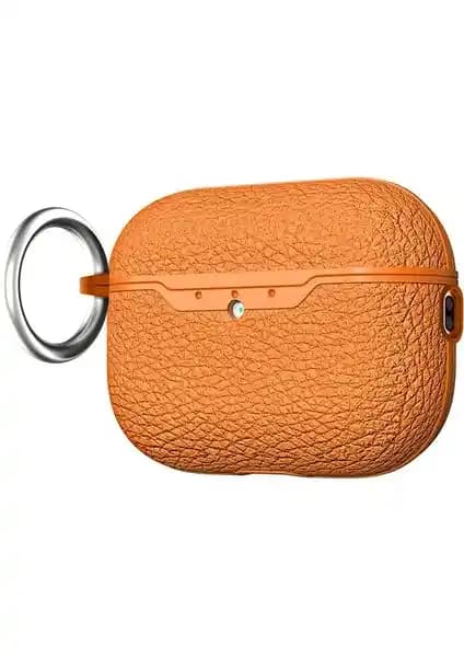 AktarMobile AirPods Pro 3. Nesil Uyumlu Silikon Kapak: Deri Görünümlü Kılıf