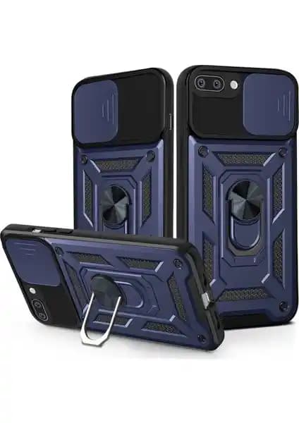 Case 4U Vega Sürgülü Kamera Korumalı Zırh Kılıfı Apple iPhone 7 Plus/8 Plus Lacivert