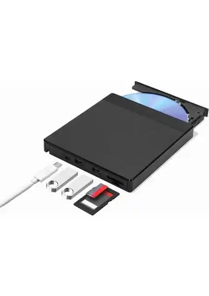 Çok İşlevli TriLine Harici DVD-RW ve SD/TF Kart Okuyucu ile USB 3.0 Hub için Hızlı Çözüm