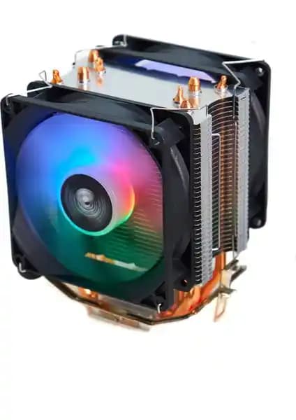 Cold Power Coldpower 94P2F CPU Soğutucusu: Çift 90mm Fan ve 4 Bakır Borulu Yüksek TDP İçin