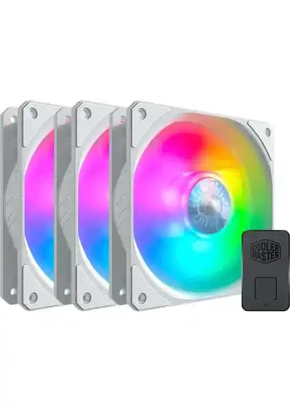 Cooler Master SickleFlow 120 ARGB Beyaz 3'lü Kasa Fan Seti: Performans ve Şık Aydınlatma