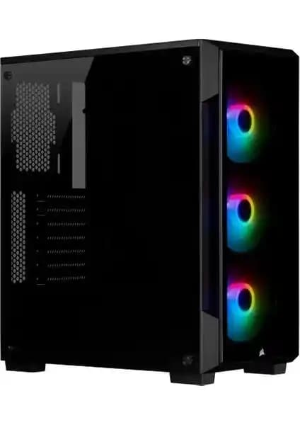 Corsair iCUE 220T RGB CAM Ön Panel Temperli Cam Yan Panel Mid Tower Kasa - ATX Uyumlu