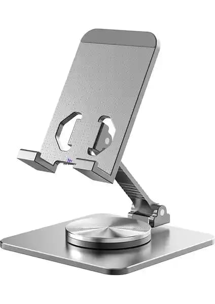 Dexmon Katlanabilir Masaüstü Tutucu: 360 Derece Dönen, Yatay Kullanıma Uygun Metal Stand
