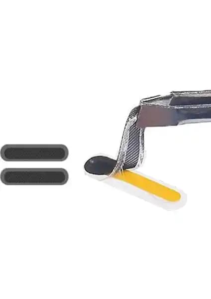 ESF Cep Telefonu Hoparlör Anti-Toz Önleyici Etiket Seti (4 Adet), Siyah, 6 Delikli Uyum