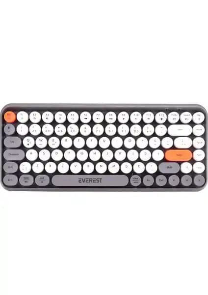 Everest Kb-89 Citrus Tuşlu Gri Kablosuz Klavye ile KM-6284 Whisker Set Karşılaştırması