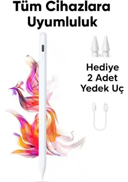 Fibaks Dokunmatik Kalem: Tüm Ekranlarda Uyumlu, Şarjlı ve Manyetik Tutunma Özelliği