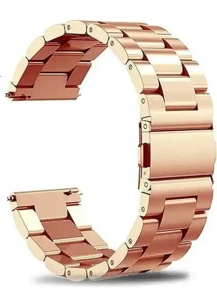 Fibaks Paslanmaz Çelik Baklalı Kordon Samsung Galaxy Watch 6 40 mm için Kolay Ayar