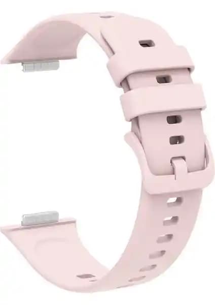 Fibaks Pembe Silikon Kordon: Huawei Watch Fit 2 için Delikli Ayar ve Kolay Montaj