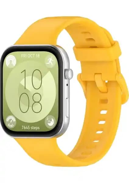 Fibaks silikon kordon kayış Huawei Watch Fit 3, Fit 4 ve Pro için uyumlu, konfor ve dayanıklılık