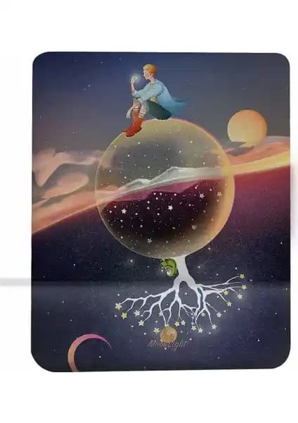 Flipped The Shining Earht Bilek Destekli Tasarım Fare Pedi Ergonomik Konfor