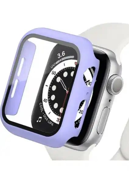 Furenfa Apple Watch 44 mm için 360 derece koruma sağlayan silikon kılıf ve ekran koruyucu