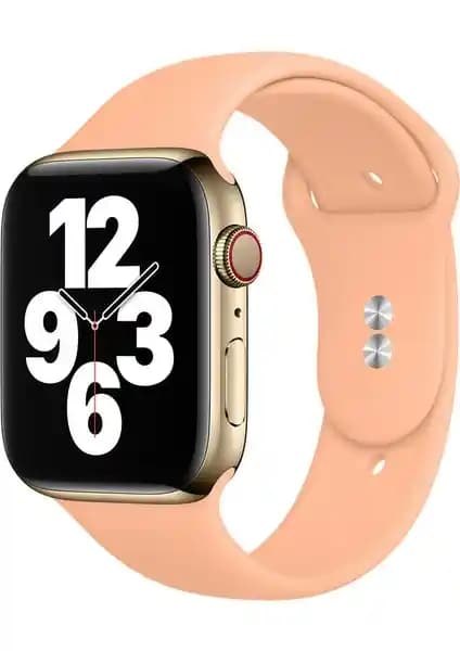 HappyCase Silikon Kayış: Apple Watch Ultra 49 mm için M Beden Uyumlu Konforlu Şık