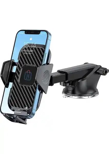 Hb-01 Otomatik Klipsli Araba Telefon Tutucu: Cam ve Torpido Yüzeylerinde Güvenli Montaj
