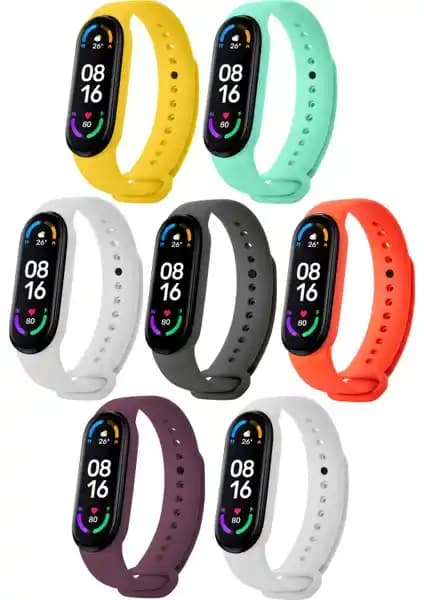 Hoffice Silikon Kordon Seti Mi Band 5/6 ve JavaTech/Owwotech Modelleri için Uyumlu