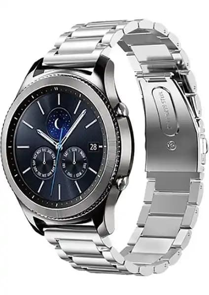 Huawei Watch GT 46 mm için metal kordon klipsli dayanıklı ve ayarlanabilir kayış