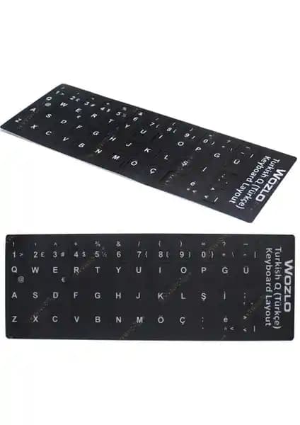 Klavye üzerinde hızlı konumlandırma ve net yazı görünümü sağlayan Wozlo Türkçe Q Sticker