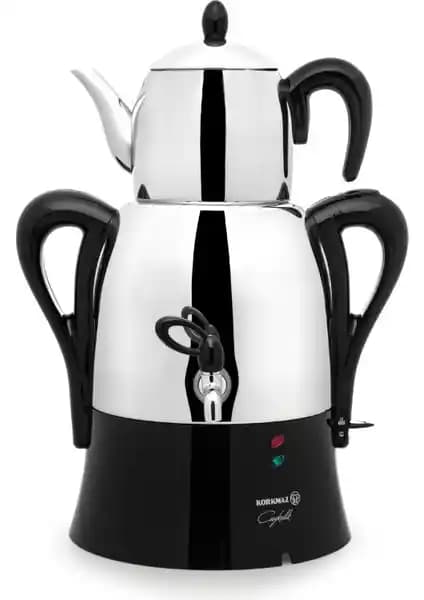 Korkmaz A341-04 Çaykolik Siyah 2000 W ile Çayşef InoxSatin Semaver: Nesnel Karşılaştırma