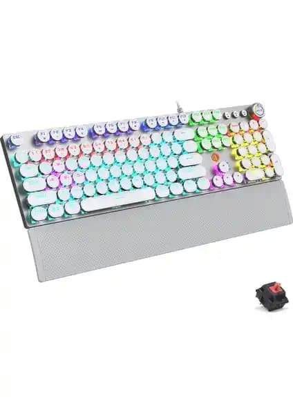 Lecoo KG1102 Kablolu Mekanik Klavye: Kırmızı Anahtarlar, RGB ve Makro Tuşlarla Özelleştirme