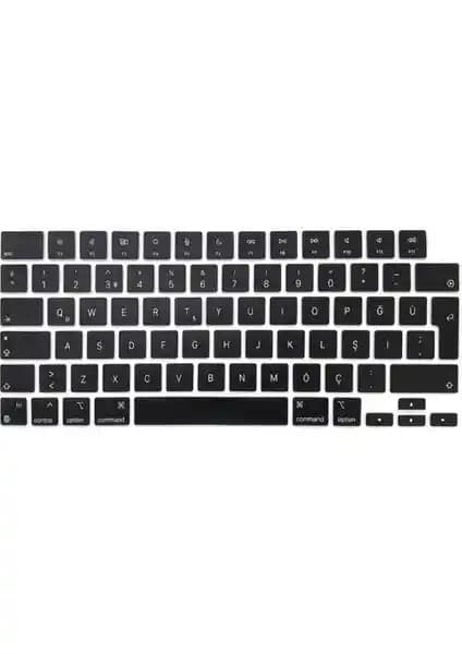 MacBook Pro 16 (2021) için 1 mm silikon klavye koruyucu: Türkçe Q ve UK güvenli kullanım