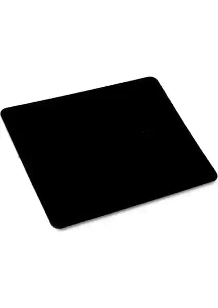 Meva Standart Mouse Pad 18x22 cm: İnce, Siyah Suni Deri Üst Yüzeyi ve Kaymaz Taban