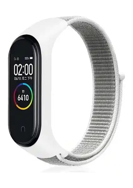 Mi Band Serisi Uyumlu Hasır Kumaş Örgü Spor Kordon Kayışı: Ayarlı, Rahat ve Şık