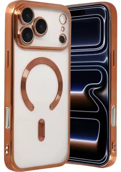 MobaxAksesuar MagSafe Uyumlu Şeffaf Silikon Kamera Lens Koruma Kılıfı için iPhone 17 Pro Max