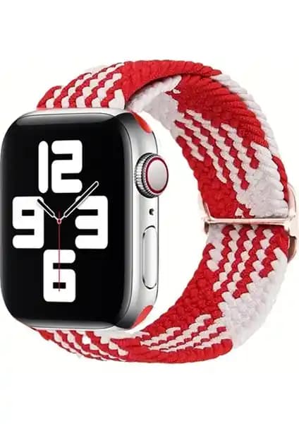 MobaxAksesuar Örgü Tokalı Apple Watch Kordonu 38/40/41mm ve 42mm ile Uyumlu, Ayarlanabilir