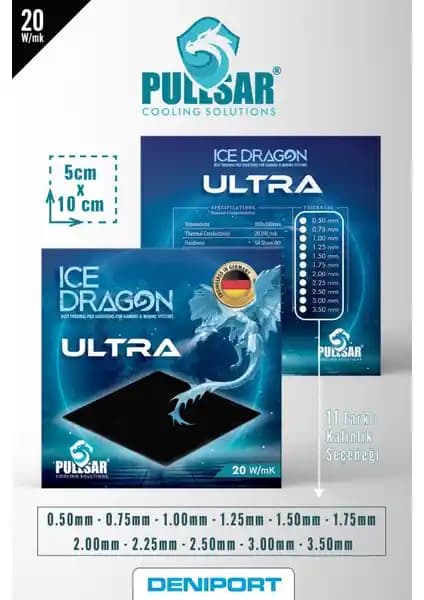 Pullsar Ice Dragon Ultra Termal Pad: GPU VRAM ve MOSFET Yüksek İletkenlikli Termal Soğutma