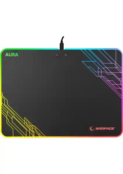 Rampage AURA MP-13 RGB Oyuncu Mousepad: Geniş Yüzey, Dayanıklı Yapı ve RGB Aydınlatma