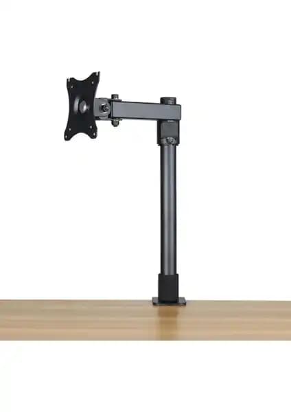 TriLine Çelik Masa Üstü Monitör ve LED TV Tutucusu – 10–27 inç, VESA 75x75 uyumlu.