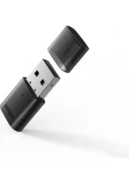 Ugreen Mini USB Bluetooth 5.0 Adaptörü Siyah – Windows 7-11 Tak-Çalıştır, 20 m