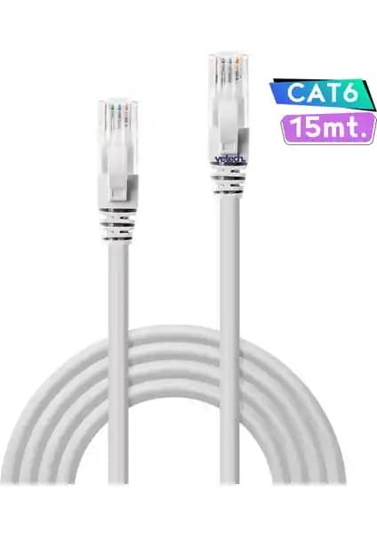Vetech CAT6 15 Metre Ethernet Kablosu: Düşük Gecikme ve Yüksek Performans Oyun ve İçerik