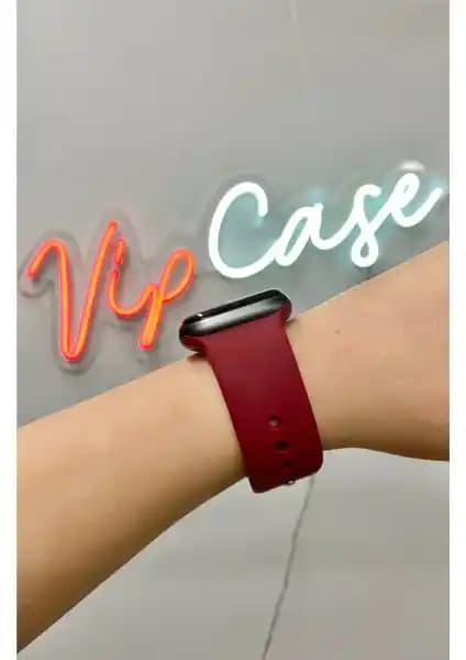 Vip Case Apple Watch Uyumlu Hafif Silikon Kordon ile Boyunca Konfor ve Renkli Stil